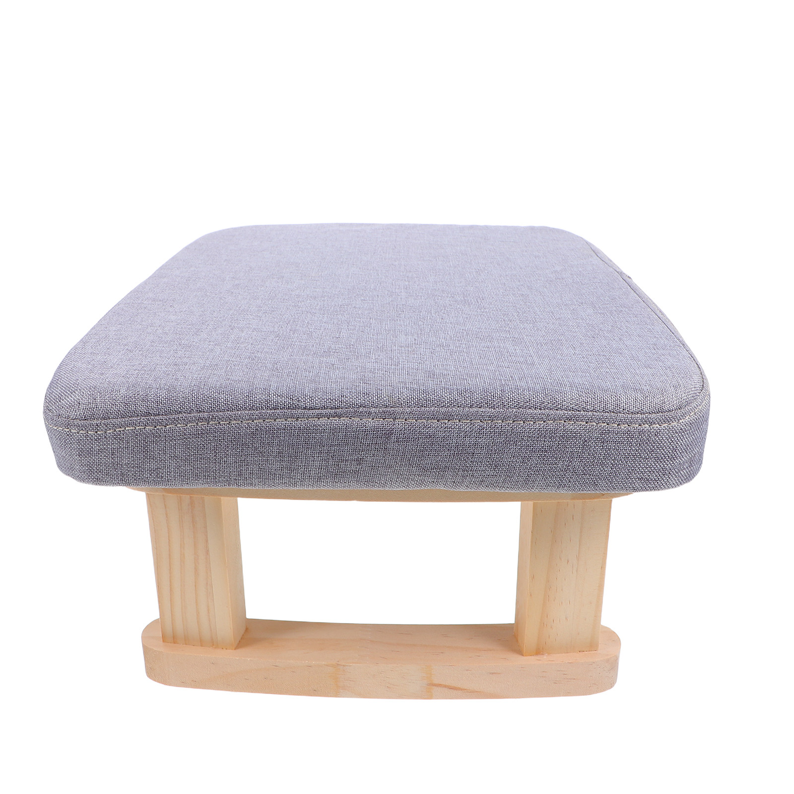 Pilates Yoga Room - Vielseitiger Stoffbezogener Holz-Yoga-Hocker Kompakter Tragbarer Fußhocker