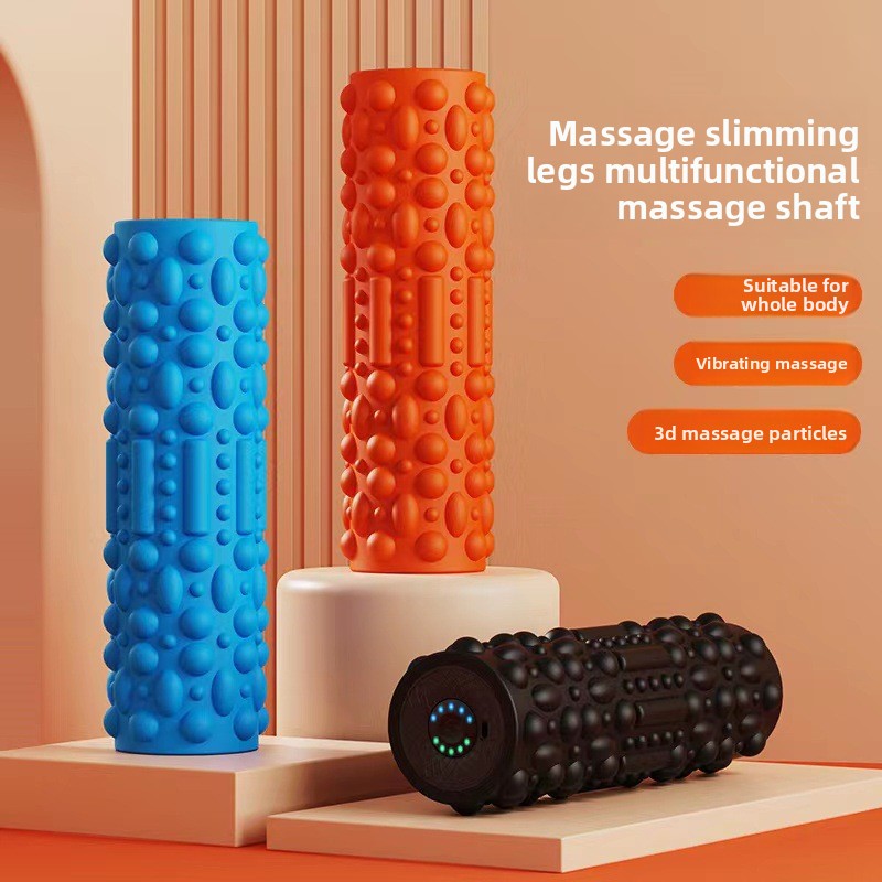 Pilates Yoga Block - Elektrischer Schaumstoffroller, Muskelentspanner, schöne Beine, Langya-Massagestab,
