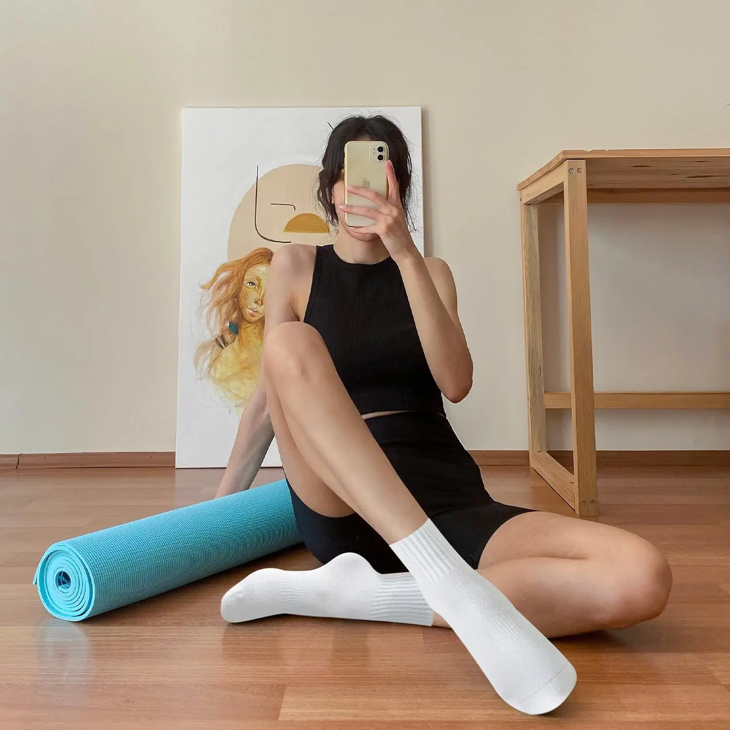 4 Paar Damen-Yoga-Socken, einf – Pilates & Yoga Vida Bewertung und Preis